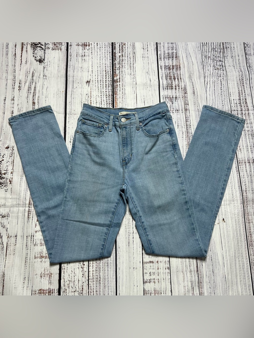 LEVIS 724 High Rise Straight Light Washed Colored Denim